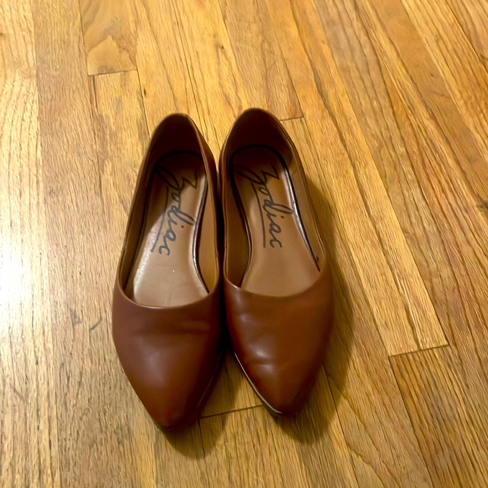 Zodiac leather flats